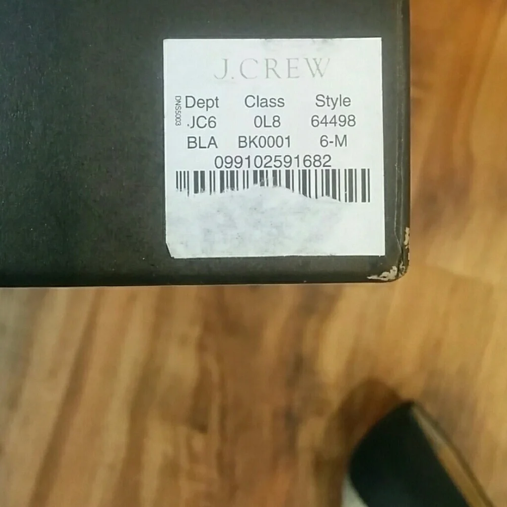 J. Crew Black Espadrille Wedge Shoes